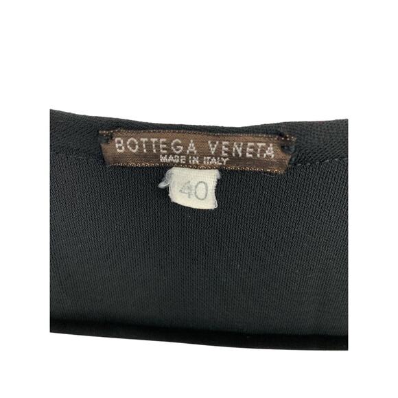 Bottega Veneta Black Midi Dress with Waist Tie Low Neckline Size 40 - Picture 2 of 6